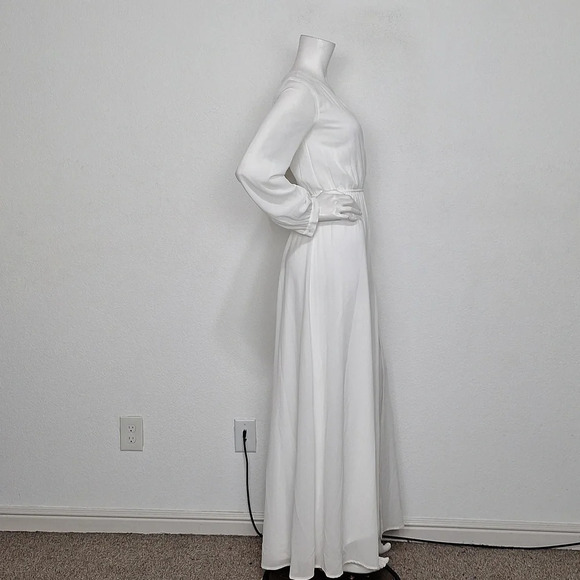 Lulus White Wondrous Water Coastal Romantic Lilies White Maxi Dress Size XXS - Picture 6 of 12